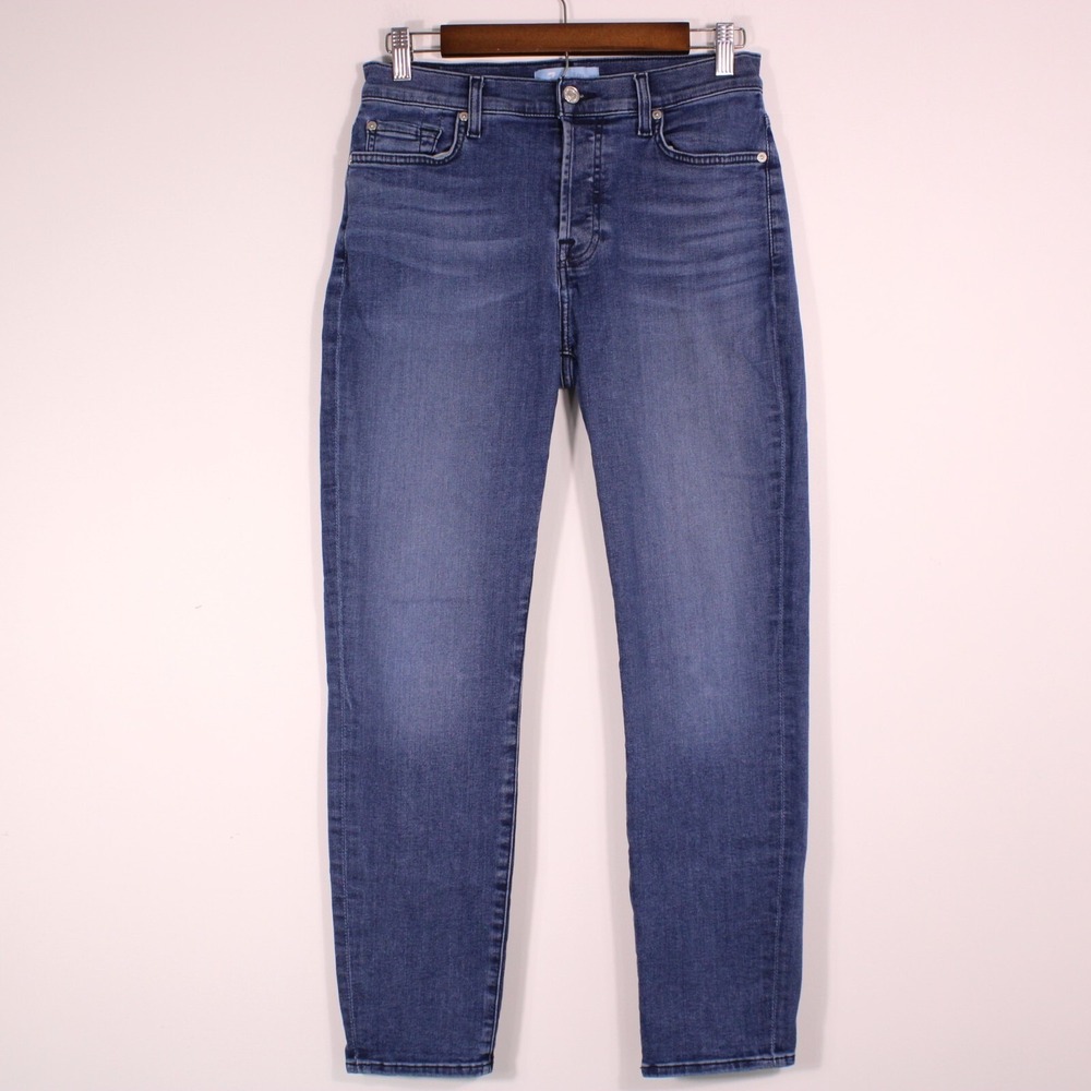 7 For All Mankind Josefina Jeans Women 27 Button Fly‎ Skinny Boyfriend 28x27